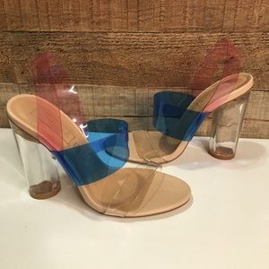 ASOS Truffle Collection Clear Sandal Heels Size 6